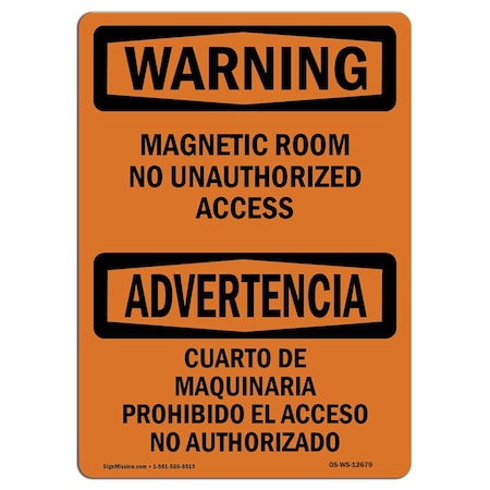 OSHA WARNING, 10 Height, 14 Width, Rigid Plastic